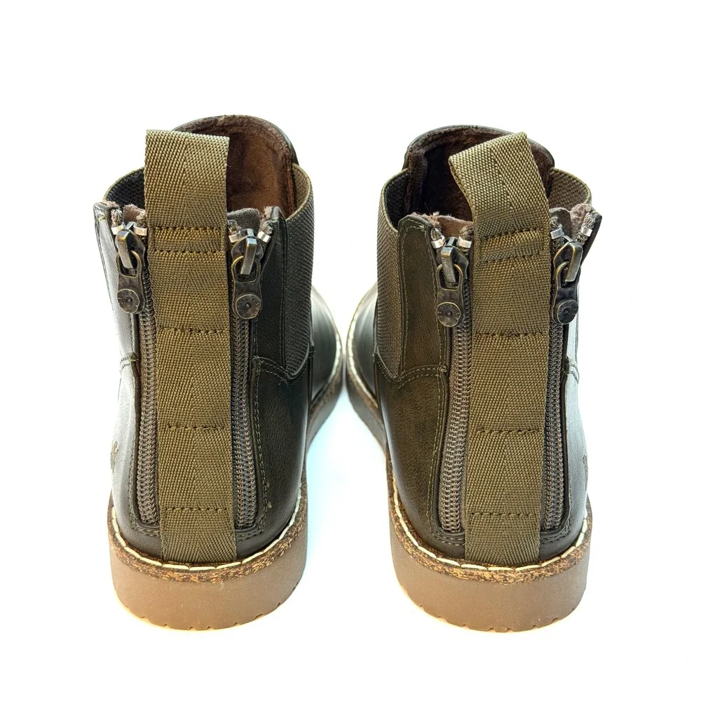 Blowfish Malibu Women's Chillin Chelsea Short Boots Olive Size 9M NWT/BOX